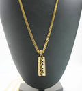BMZ 2026 New Arrivals IP Plating Engrave Pattern Gold Stainless Steel Cuban Chain 60cm*0.45cm