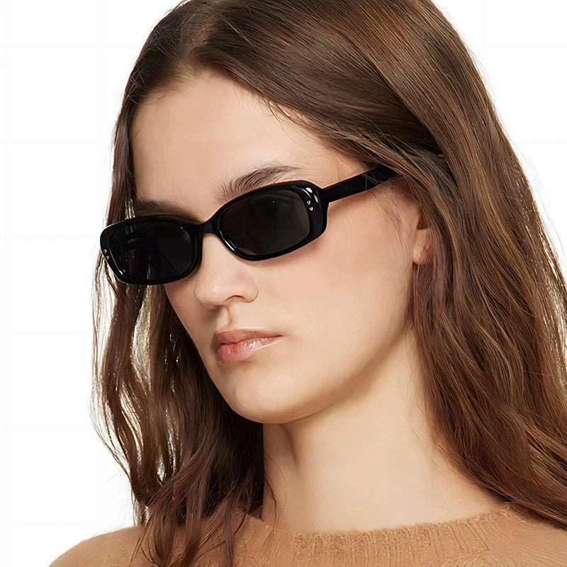 STORY XA98115 Heart Rivet Vintage Retro Sun Glasses 2025 New Small Frame Square Shades Leopard Rectangle Custom Sunglasses