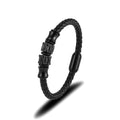 Personalized Men's Leather Bracelet Jewelry Stainless Steel Real Leather Bracelet for Man