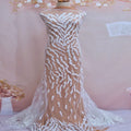 2024 New Fashion African Lace Styles Sequins Lace Beaded Embroidery Mesh Fabric for Wedding Dress