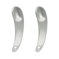 Elegant Crescent Cosmetic Spatula 56mm Mini Silver Facial Cream Spatula Spoon