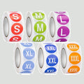 Garment Size Roller Sticker Label Roll for Clothing Vender Clothes