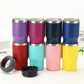 4 in 1 Insulated Can Cooler 12 OZ Cans and Beer Coozies Stainless Steel 14oz Can Holder Double Walled with Opener Corkscrew