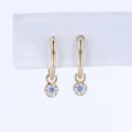 Starsgem New Design 9k 14k Round Shape Loose Moissanite Stone Hoop Earrings
