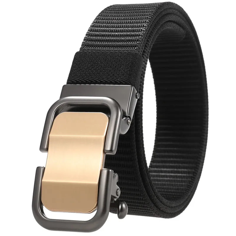 LQbelt Fashion Men's Nylon Belt Scroll Buckle Belts No Ratchet Canvas Belt Polyester Outdoor Wholesale Factory