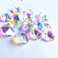 Wholesale Octagonal Faceted Gorgeous Octagon Beads Glass Flower Chandelier Parts Ab K9 Crystal Crystal