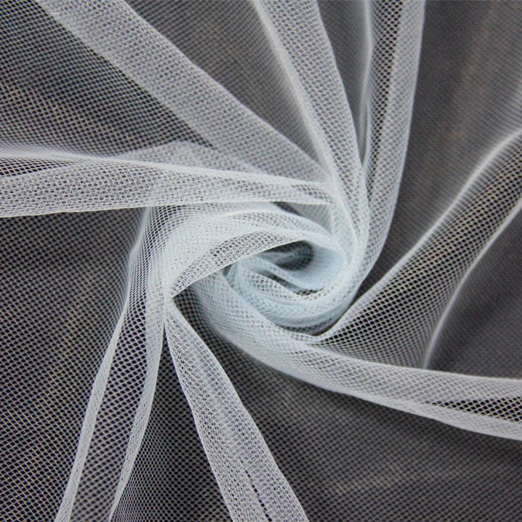 Customizable 100% Nylon Tricot White Tulle Fabric Sportswear Garment Wedding Sports Bags Curtains Soft Coated Finish for Boys