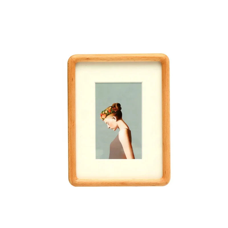 Solid Wood Mortise and Tenon Craft Frame Black Walnut Photo Frame Decorative Swing Table