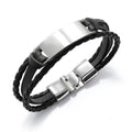 DAIHE Wholesale Custom Blank Logo New Homme Bracelet Multilayer Braided Leather Bracelets for Men