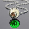 Cute Animal Pendant Women Lovely Interesting crystal Ball Jewelry Glowing Glass Ball Pendant Necklace