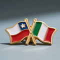 Antique & Modern Custom Soft Enamel Lapel Pins Wholesale American German Chile Italian Flags Enamel Metal Pins
