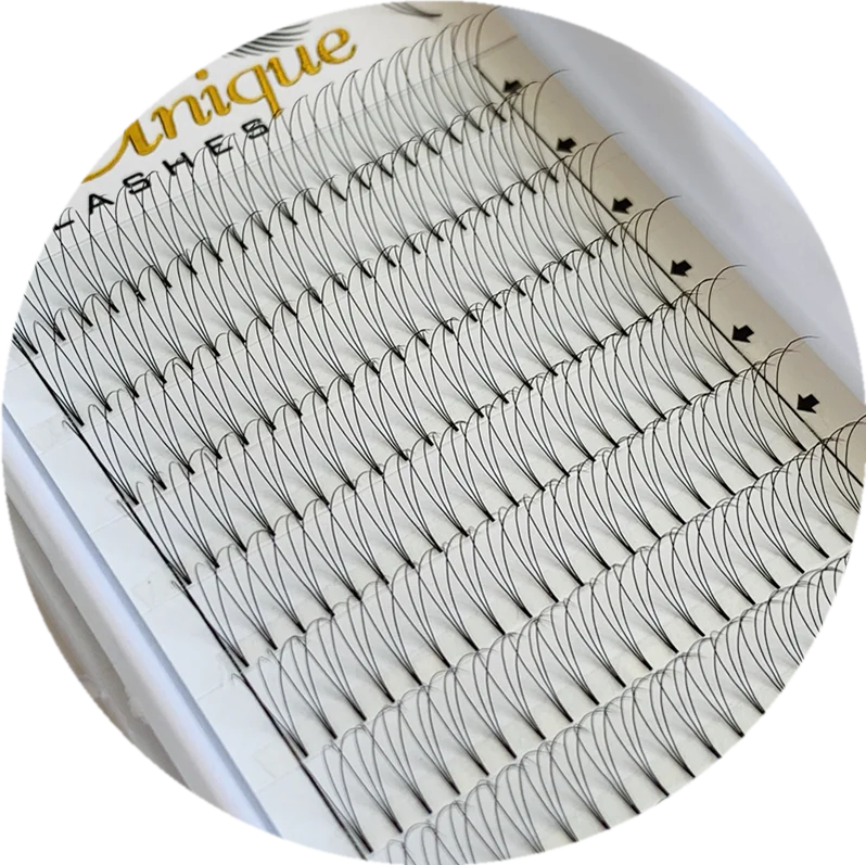 Custom Private Label 3D-6D 8-15mm C/D Korean PBT Synthetic Volume Lash Premade Fan Eyelash Extension
