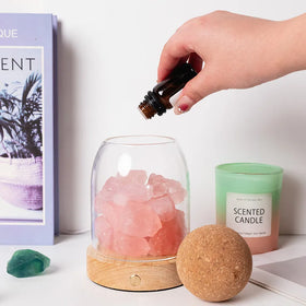 Wholesale Natural Raw Clear Rose Quartz Crystal Stone Aroma Diffuser Night Lamp for Home Decoration