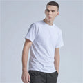 Rainbow Spray Wholesale Mens Regular Fitted Solid Color Tee Combed Ringspun Blank Fast Customization Cotton T Shirt for Men