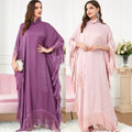 2023 Loriya New Style Traditional Muslim Clothing EID Closed Abaya Plus Size Dubai Muslim Women Clothing Modest Dresses