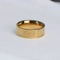 Chris April 316L Stainless Steel PVD Gold Plating Organic Texture Bumpy Scandinavian Ring