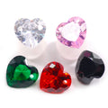 Hisenlee 6MM Heart Shape Point Back Zircon Rhinestone 1 Hole Crystal Stone Sew-On Loose Handmade Clothing Embellishment