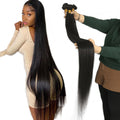 Fast Shipping Virgin Human Bundles Hair Weave and Closure Long 50 36 38 42 Inch Straight Virgin Brazilian Human Hair Bundles