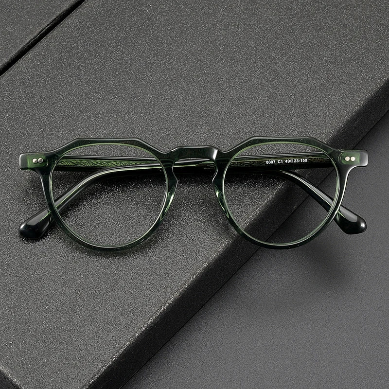 8097 Factory Outlet Wholesale Acetate Vintage Unisex Women Men Acetate Spectacles Reading Optical Glasses Frames