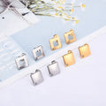 Square Earring Pin Parts and Accessories New Arrival Stainless Steel Jewelry Findings Earrings Accessories for Women