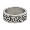 Trendy JoyYo Jewelry 316L Stainless Steel Celtic Knot Band Ring Logo Engraved Jewelry