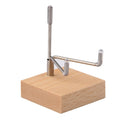 New Arrival Modern Style Silver Lightweight 5x5cm Stainless Steel Gemstone Display Rack Wood Base Stone Stand Crystal Holder