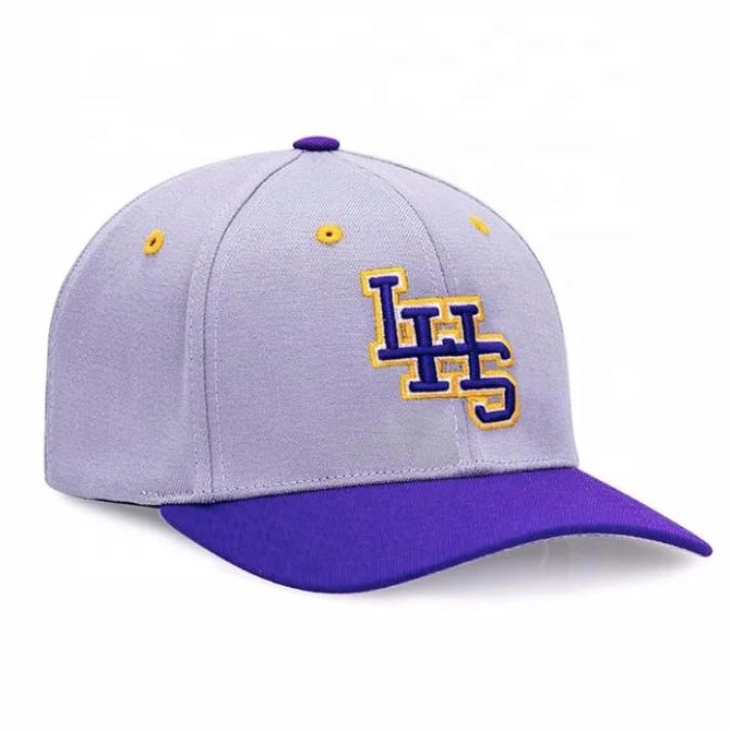 Wholesale Comfortable 100% Cotton Sporty Image 6-Panel Baseball Cap with Brushed Buckle Back Oxford Lace Fabric