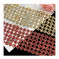 Diy Wedding Accessories 6 Rows Sunflower Plastic Drill Net Diamond Christmas Party Costume Embellishment Gold Red Net Lace