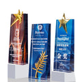 Star Shaped Award Color Printing Trophy Personalized Crystal Plaques and Awards for Enterprise Activity Prize