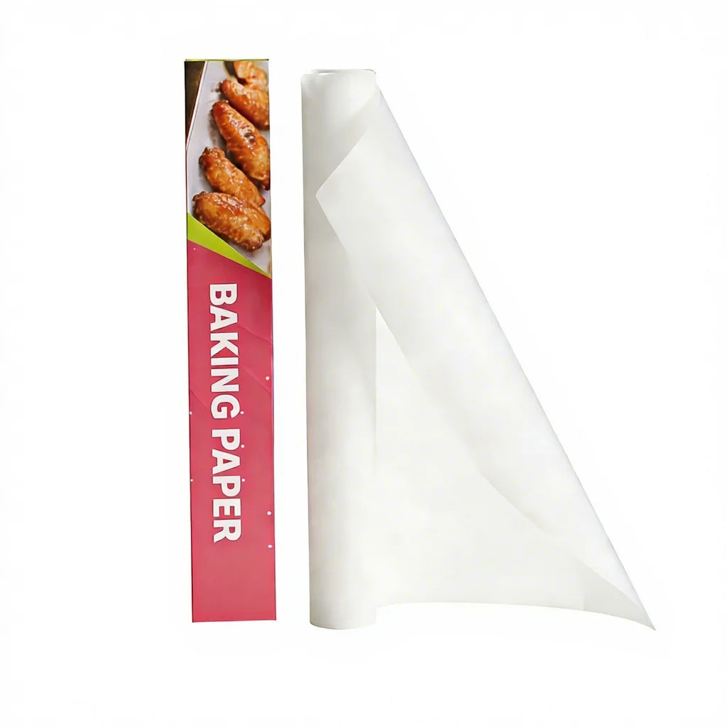 Double-Sided Silicone Coated Fire-Proof Greaseproof Virgin Wood Pulp Paper Roll Wrapping Inman Brand Household/BBQ