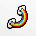 Customized Cartoon Rainbow Embroidery Patch Stickers Iron-On Style Fabric PU Hand Embroidered Badges for Clothes Accessories