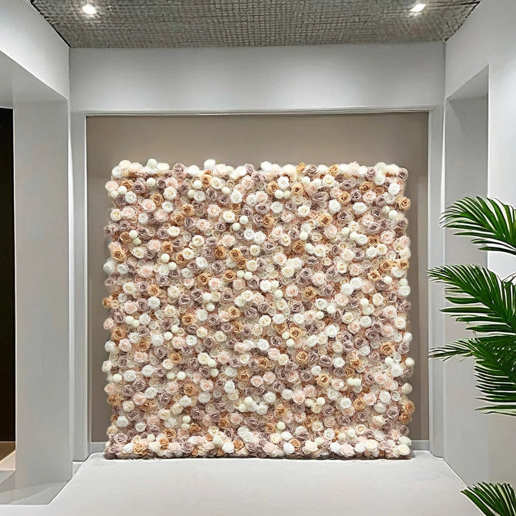 GNW Factory Direct Wedding Flower Wall Decorative Panel Boutique Artificial Plant for Indoor Decor Quality Assured