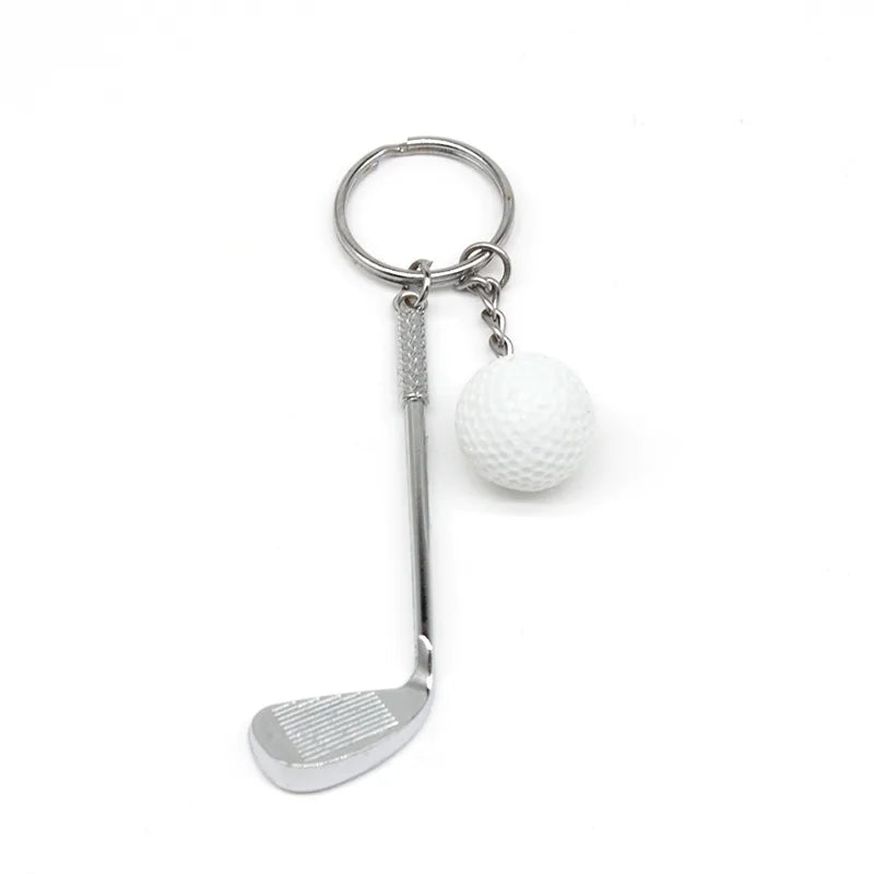 Creative Sport Golf Club and Ball Metal Keychain Golfer Gift Golf Keychain Golf Players Gift