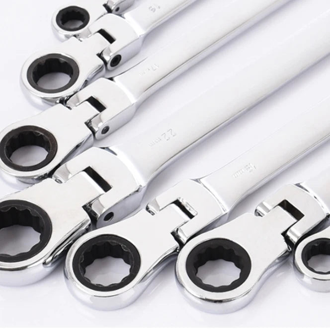 6-24 mm Repair Tools Open End Wrenches Flexible Ratchet Wrench Set to Bike Torque Wrench Spanner