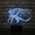 Cool Dragon Pterosaur Designs LED Black Base 3d Lamp Cooling Animals ABS Led Base Optical Night Light RGB Colorful Lighting