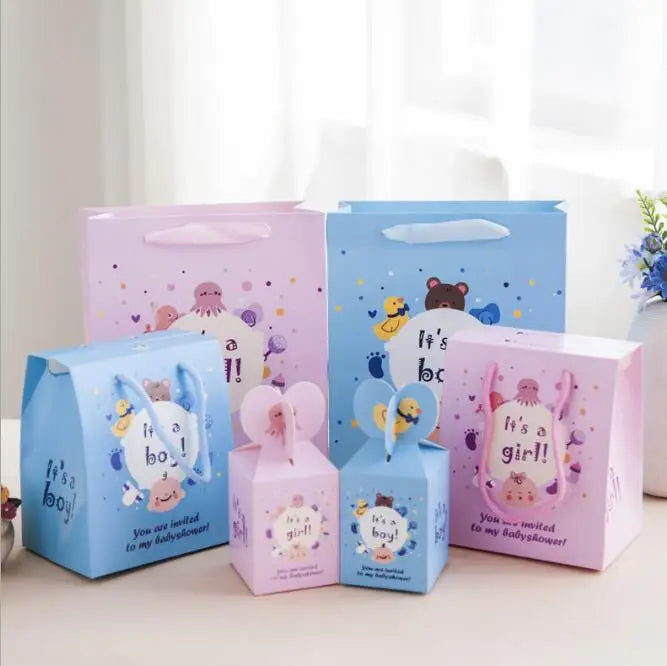 Birthday Party Boy Girl Gift Party Supplies Hanging Kraft Candy pink Dongguan Paper Bag