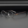 Brand Lennon Titanium Round Glasses Men Women Handmade Super Light Small Frame Retro Eyeglasses High Myopia Semi-Rim