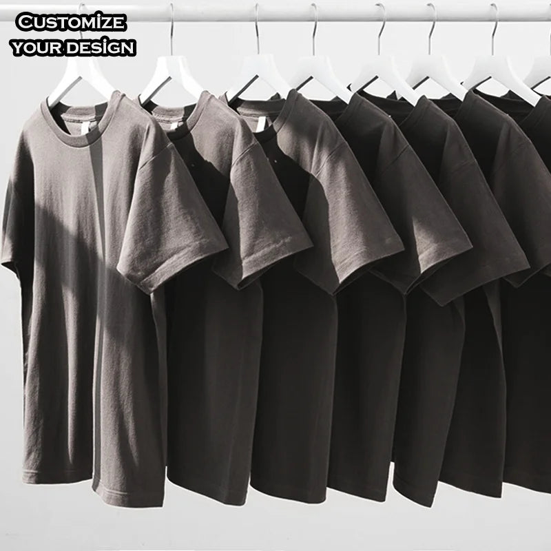 2025 Fashion Oversized Men's T-Shirts 100% Cotton Custom Logo Printed Nice Graphic OEM Wholesale Knitted for Puff Print Plain T