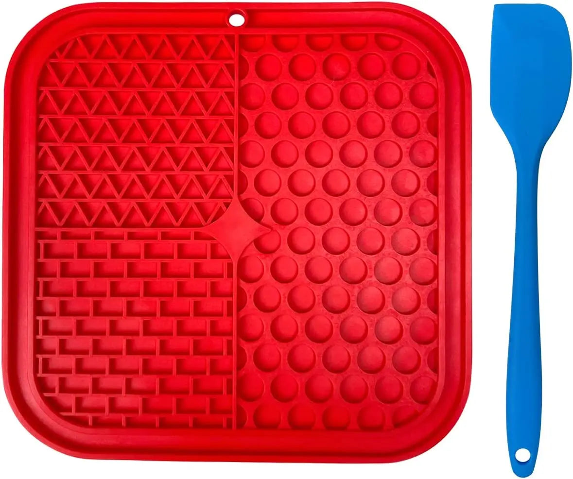 Silicone Dog Lick Mat with Suction Cups for Pet Anxiety Relief Slow Feeder for Cat and Dogs