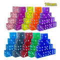 19mm clear Transparent square Corner Crystal Regular Pixel Points Plastic Dice Plastic Piped Dice Block