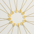 Fashion Minimalist Jewelry Stainless Steel Chain Zircon Diamond Letters Initial Pendant Necklace