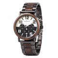 Men's Limited Edition Luxury Sport Chronograph Stopwatch Wristwatch Antique Wood Charm Analog Display Business Style