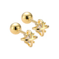925 Sterling Silver Zircon Stud Earrings 18K Gold Plated Chunky Ball Stud Earrings for Women