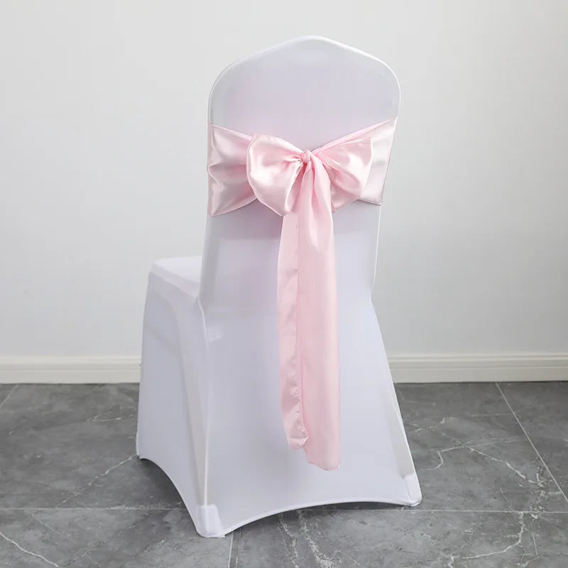 TsingYi Wedding Party Decor Chair Sashes Scene Decoration Back Flower Bow Green Color Silk Scarf Chair Ribbon