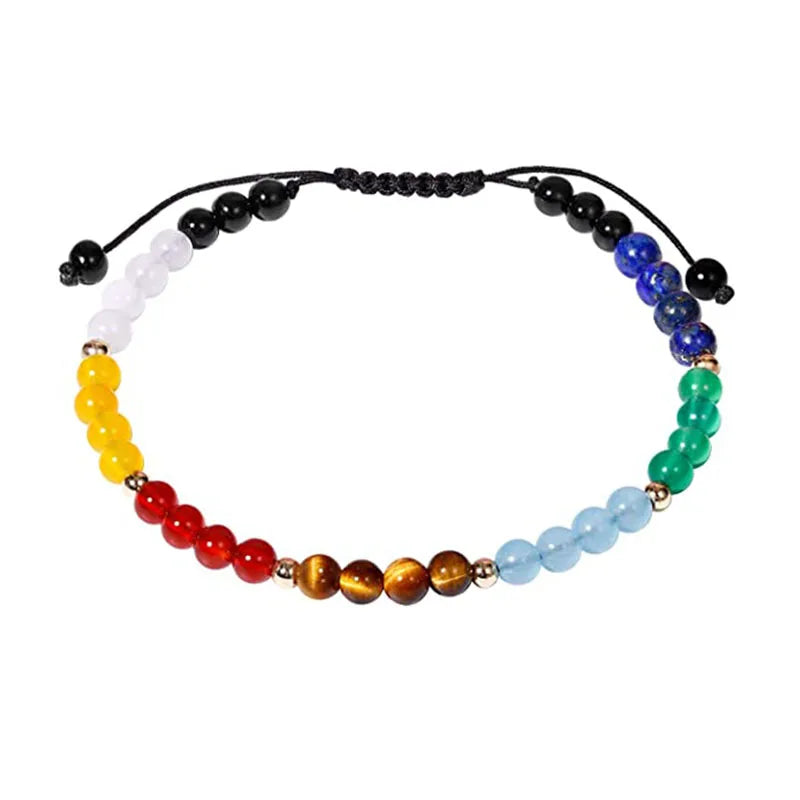 7 Chakra Bracelet for Women Energy Healing 4mm Gemstone Crystals Yoga Stone Balancing Meditation Bring Lucky Bracelet JBS12467