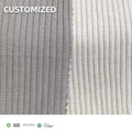 Eco-friendly Breathable Anti-Pill Knit Bamboo Cotton 4x4 Ribbed Stretch Fabric for Boys & Girls Clothing