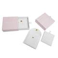 Custom Rectangle Pink White Velvet Lining Cardboard Jewelry Necklace Earring Packaging Sliding Drawer Box Pouch Bag Fashion Hot