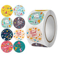 Custom Round Paper Logo Printing Label Sticker Colored Seal Sticker Printing Circular Logo Sticker Roll
