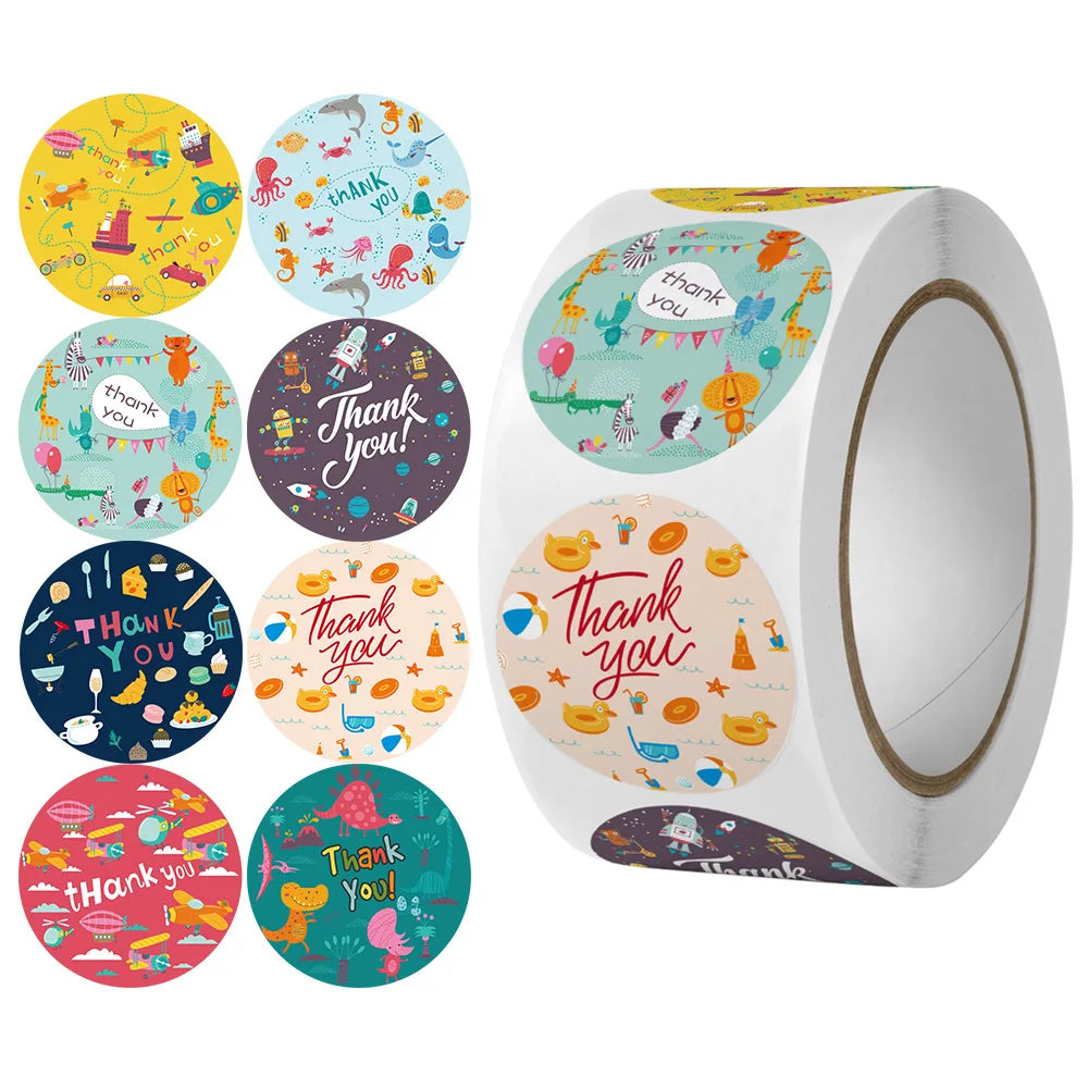 Custom Round Paper Logo Printing Label Sticker Colored Seal Sticker Printing Circular Logo Sticker Roll