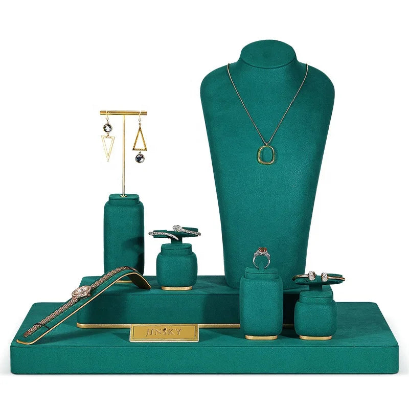 Factory Jewelry Metal Rack Display Set Handmade Jewelry Mannequin Jewelry Display Stand for Necklace Earring Ring Display